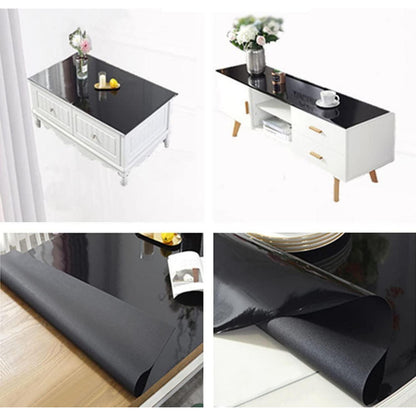 Wasserdichte PVC Tischdecke Schwarz 80x200cm – Schutzfolie für Tisch