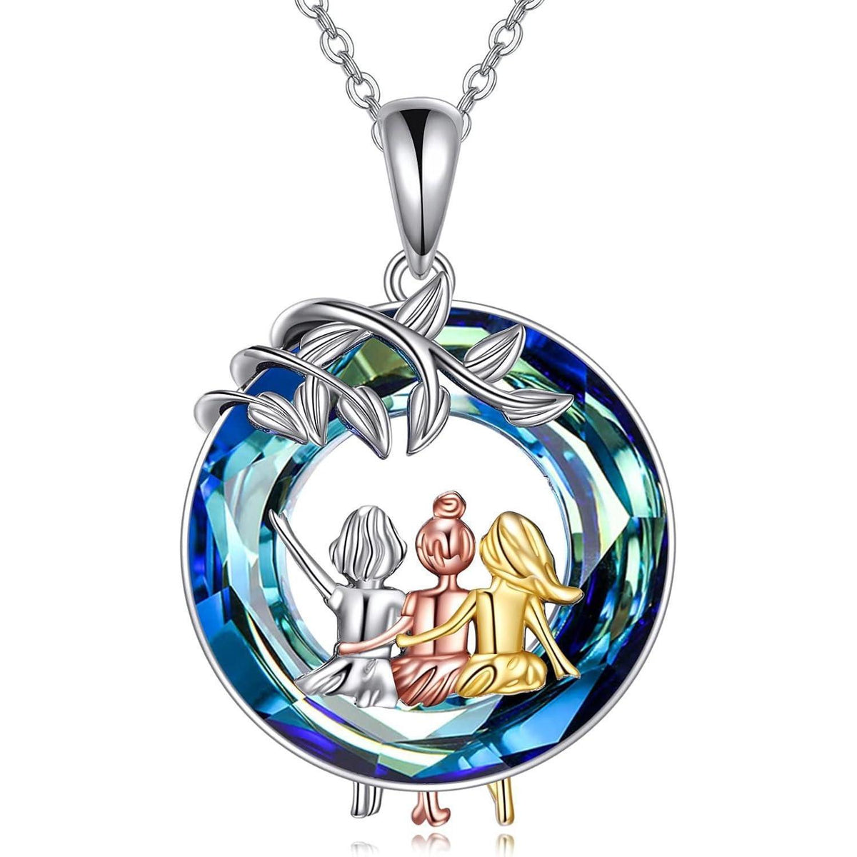 Schwestern Halskette "Immer meine Schwester" 925 Sterlingsilber Herz Anhänger