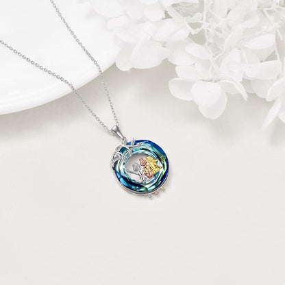 Schwestern Halskette "Immer meine Schwester" 925 Sterlingsilber Herz Anhänger