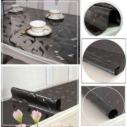 Wasserdichte PVC Tischdecke Braun 85x180cm – Schutzfolie für Tisch