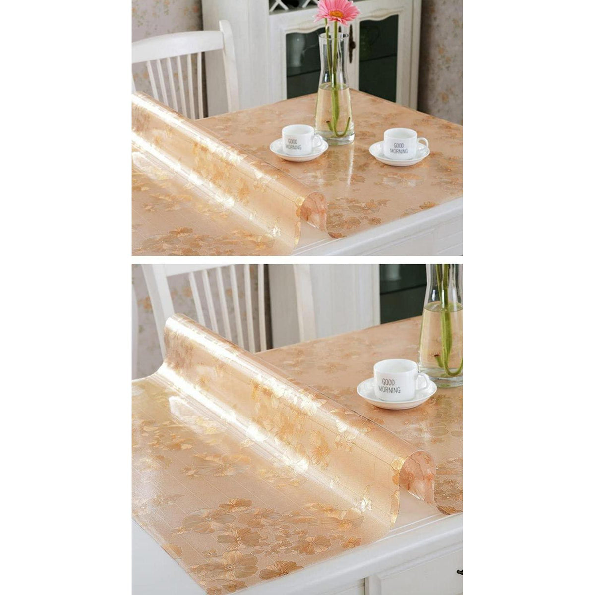 PVC Tischdecke wasserdicht 80x180cm – Tischfolie für Küche & Büro
