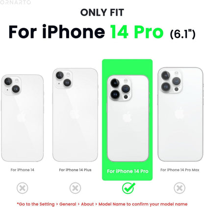 ORNARTO iPhone 14 Pro Hülle 6,1 Zoll 2022 Silikon Ultra Dünn