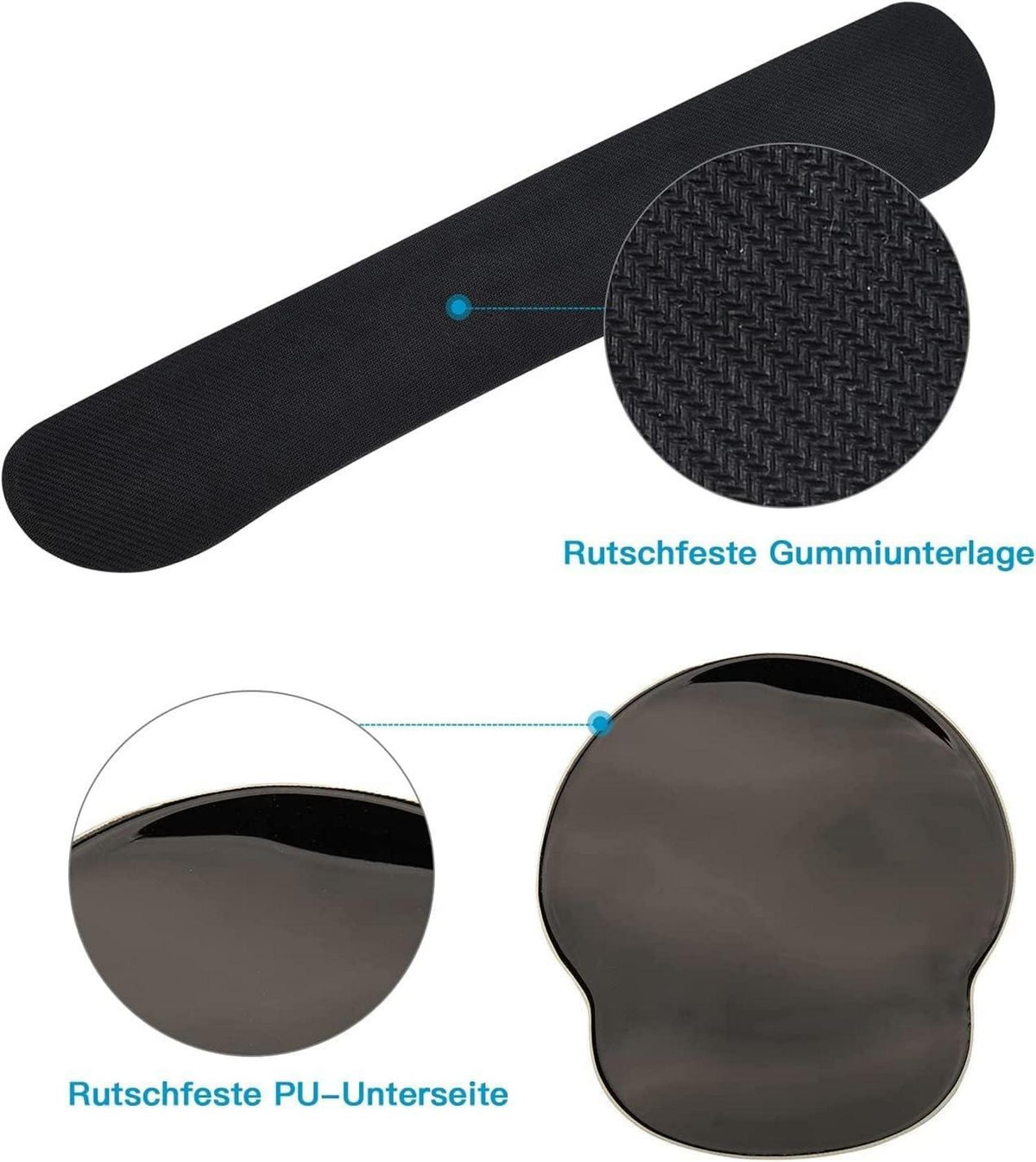 Ergonomisches Mousepad mit Gelkissen und Handauflage Katze