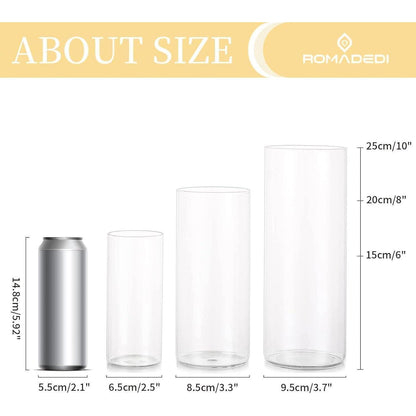 Windlichter Glas 30er Set, 3 Größen, für Kerzen & Blumen