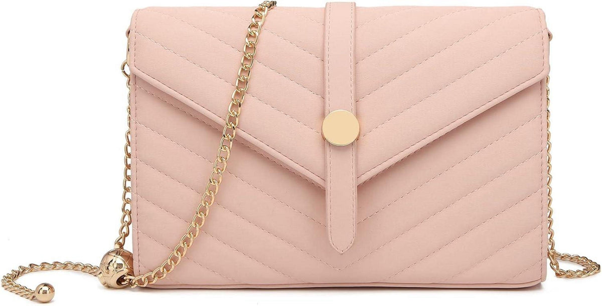 Moderne Miss Lulu Envelope Clutch Abendtasche mit Kette