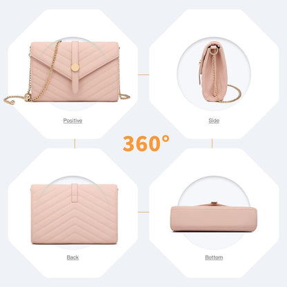 Damen Clutch Kettentasche Envelope Abendtasche Handtasche Elegant