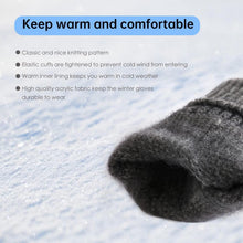 Winterhandschuhe Herren Damen Touchscreen Thermo Gestrickt Grau