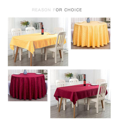 Runde Tischdecke Gelb, 180cm Durchmesser – Polyester Tischtuch