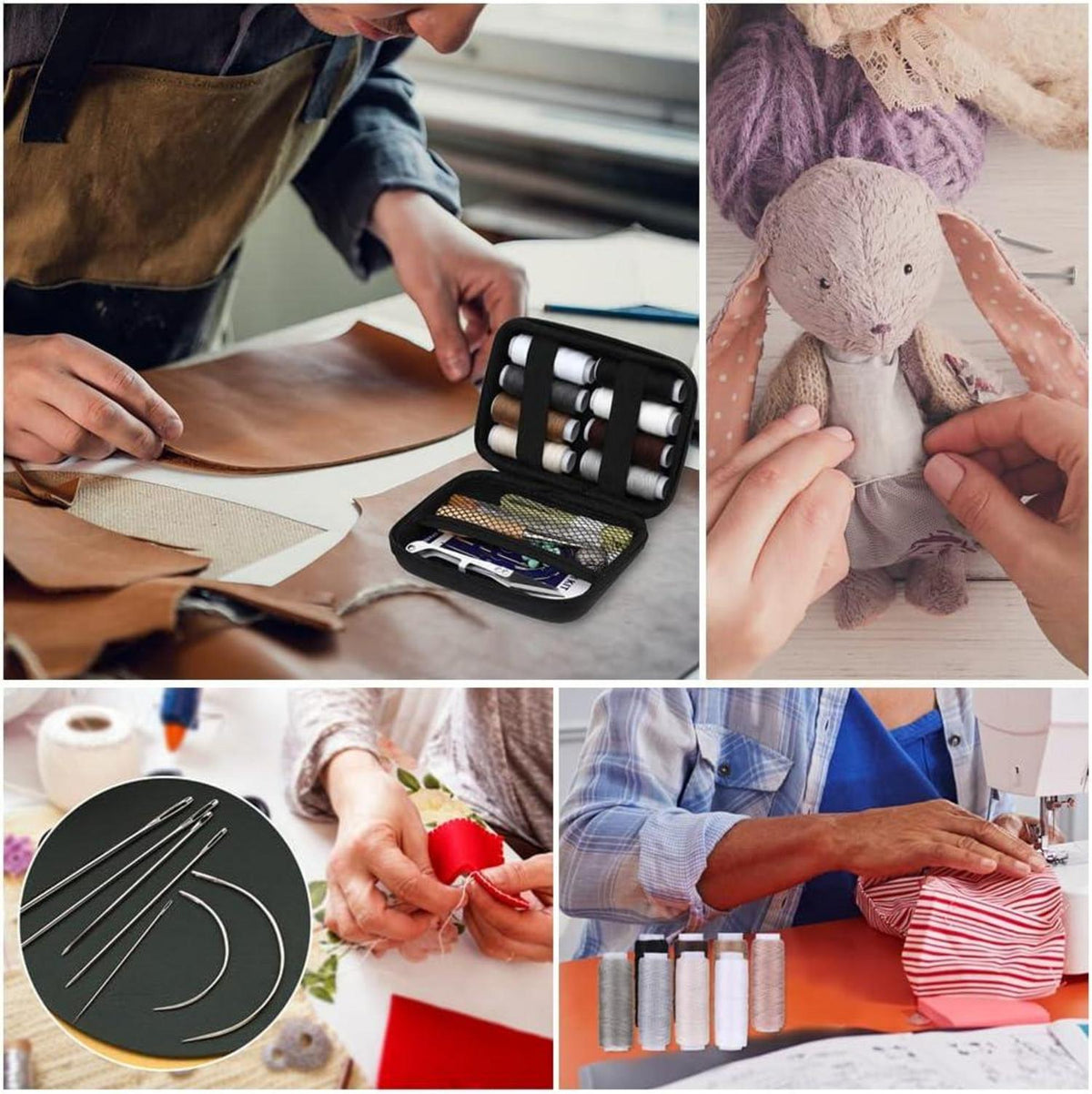 29-teiliges Leder-Nähset Nähgarn Lederpolster Reparatur Werkzeug