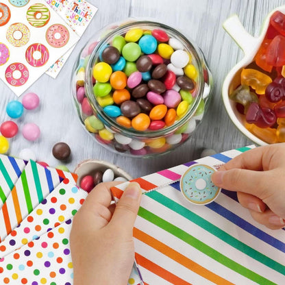 18 Flintronic Papiertüten mit Aufkleber für Kindergeburtstage und Hochzeit