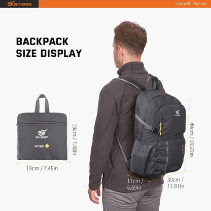 Faltbarer Rucksack 30L mit Nassfach - Wasserfest & Ultraleicht