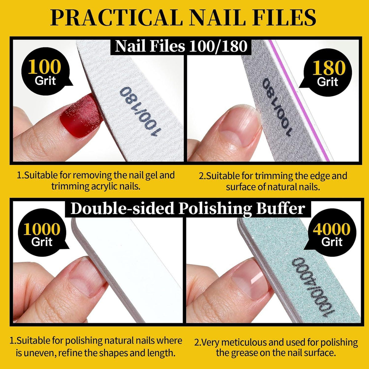 Professionelles Maniküre Set Nagelfeilen Buffer Eckenheber