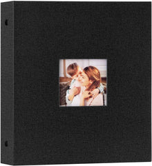 Fotoalbum Leinen Einsteckalbum 13x18 cm Schwarz 200 Fotos