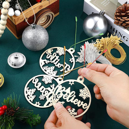 Surflyee 200 Stück Weihnachtskugelhaken grün Christbaumkugel Aufhänger