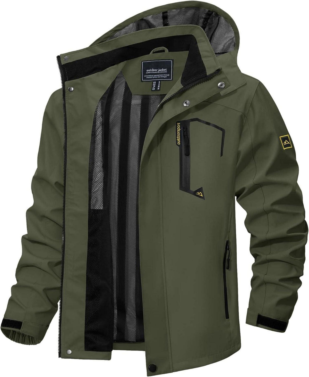 Outdoorjacke Leicht Wasserabweisend Wanderjacke mit Abnehmbarer Kapuze