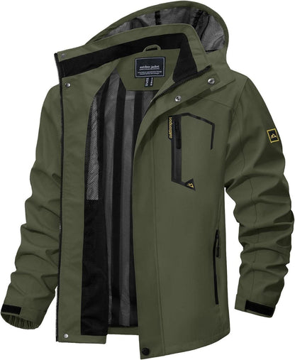 Outdoorjacke Leicht Wasserabweisend Wanderjacke mit Abnehmbarer Kapuze
