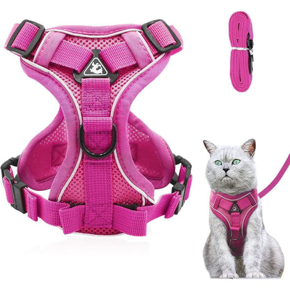 Ausbruchsicheres Katzengeschirr mit Leine, Rosa M