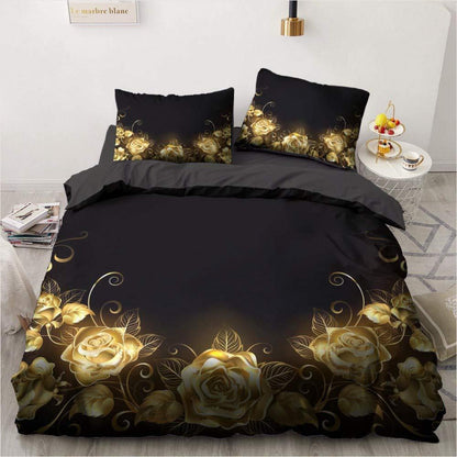 Rosen Bettwäsche Set 135x200cm – Romantisch Floral & Weich
