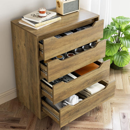 Kommode mit 4 Schubladen – Braun, Schlafzimmer Sideboard