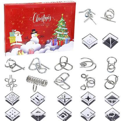 Adventskalender 2026 mit 24 Knobelspielen & Metallpuzzles