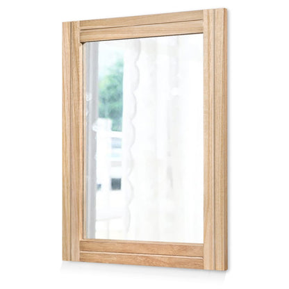 Rustikaler Wandspiegel Holzrahmen 65x45 cm – Landhausstil