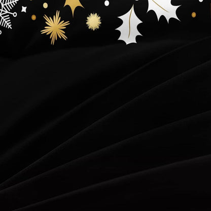 Weihnachtliche Bettwäsche 135x200 4tlg. Rentier Design Schwarz