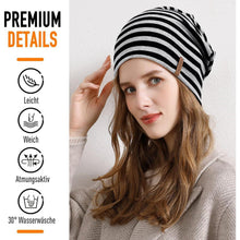 Baumwoll Beanie Mütze Damen Herren – Weiche Slouch Beanie
