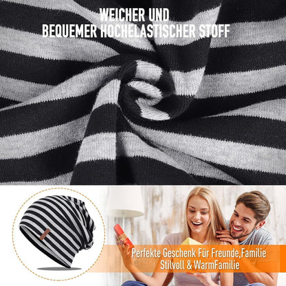 Baumwoll Beanie Mütze Damen Herren – Weiche Slouch Beanie