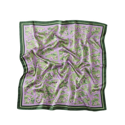 Seidentuch Damen 70x70cm leicht elegant Kopftuch Geschenk