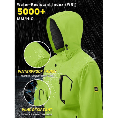 Herren Outdoor Funktionsjacke wasserabweisend Neongrün XL