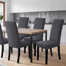 Stuhlhussen 4er Set Dunkelgrau – Stretch Bezug für Esszimmerstühle