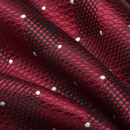 Herren Ascot Krawattenschal Gepunktet Elegant Business Burgund