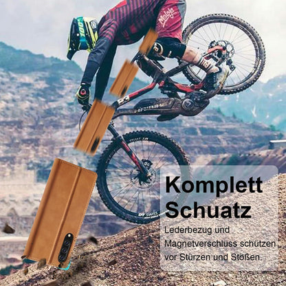 Samsung Galaxy A50 Klapphülle mit Schutzfolie & Kartenfächern in Lederoptik