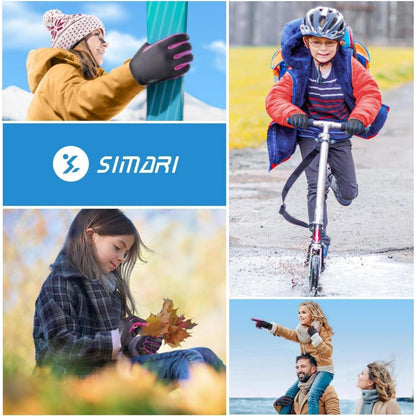 Kinder Thermo Winterhandschuhe mit Touchscreen & Anti-Rutsch