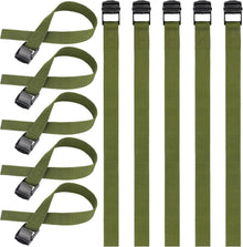 Spanngurte 40cm Verstellbar mit Klemmschloss 10er Pack Grün