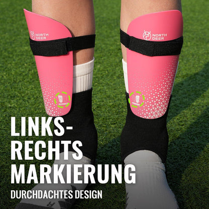 Northdeer Kinder Schienbeinschoner Fußball Shin Guards Schwarz L