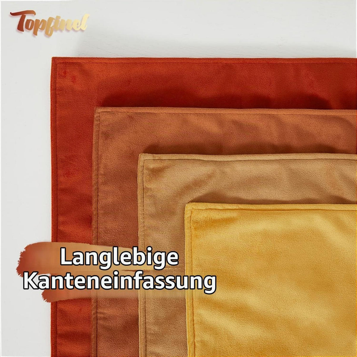 Gelbe Samt Kissenbezüge 30x50 - 4er Set Farbverlauf