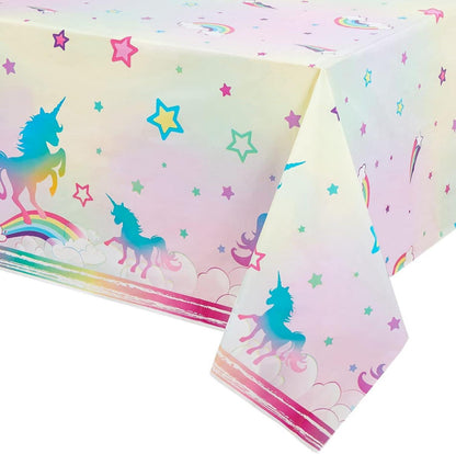 Einhorn Party Tischdecke 137 x 274cm Kunststoff Mädchen Geburtstag