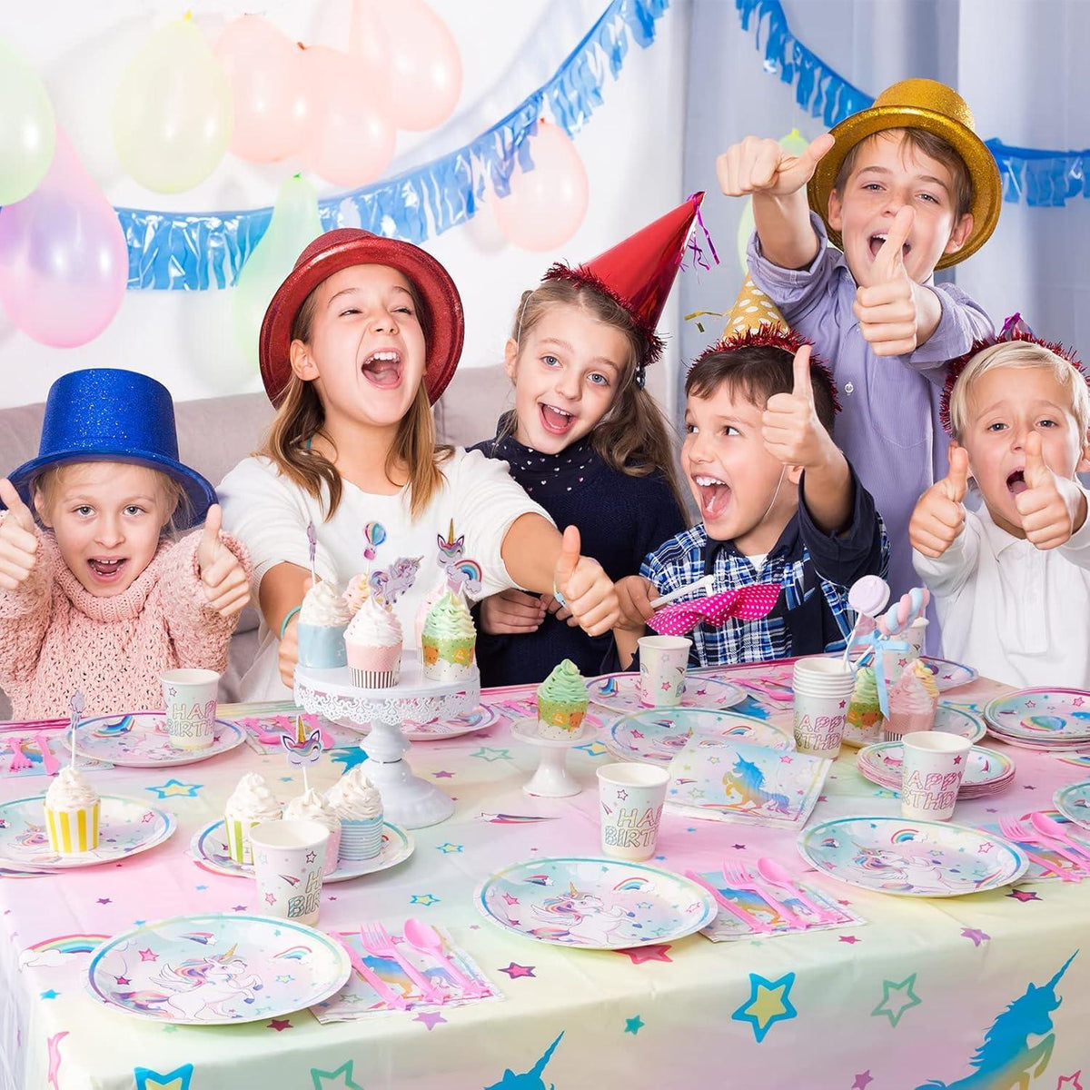 Einhorn Party Tischdecke 137x274cm Deko Mädchen Geburtstag
