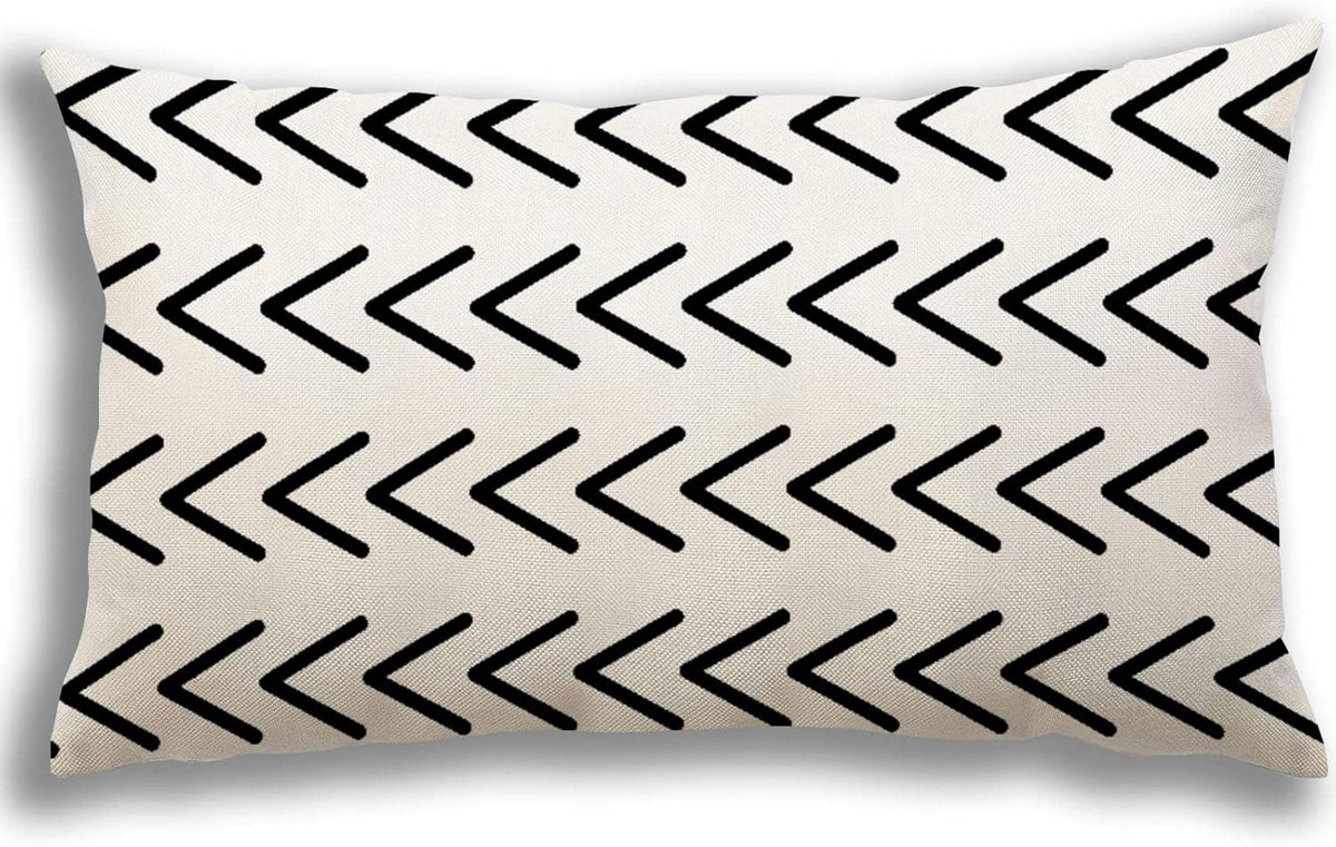 YCOLL Kissenbezüge 4er Set Leinen Dekokissen 30x50cm Creme