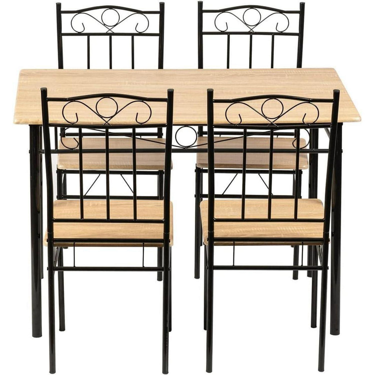 Esstisch Set Buchenholz mit 4 Stühlen – Modern & Vielseitig