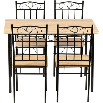 Esstisch Set Buchenholz mit 4 Stühlen – Modern & Vielseitig