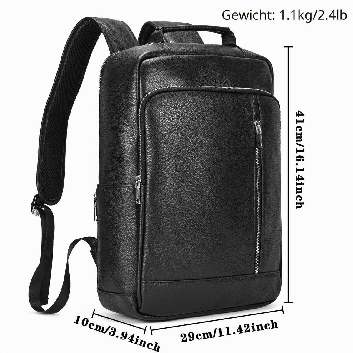 Leder Rucksack 15,6" Laptopfach – Tagesrucksack für Damen & Herren
