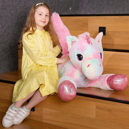 XXL Einhorn Kuscheltier 110cm - Weiches Plüschtier für Kinder
