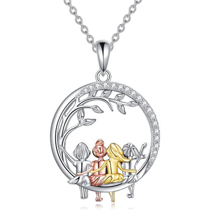 Schwestern Halskette "Always My Sister Forever My Friend" 925 Sterling Silber