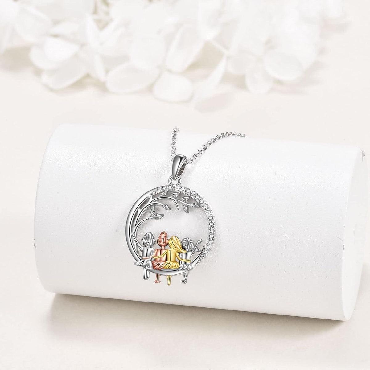 Schwestern Halskette "Always My Sister Forever My Friend" 925 Sterling Silber