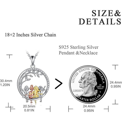 Schwestern Halskette "Always My Sister Forever My Friend" 925 Sterling Silber