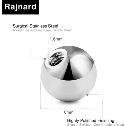 Piercing Ersatzkugeln 14G 8mm Edelstahl & Kunststoff 60 Stück