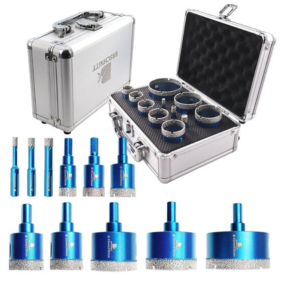 Diamant Trockenbohrer Set für Fliesen & Stein 11-teilig