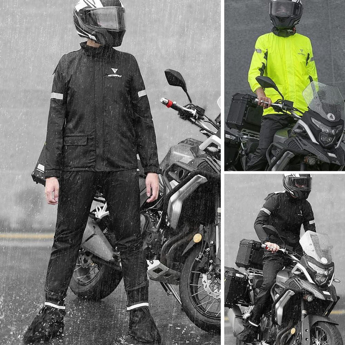 Herren Regenanzug wasserdicht atmungsaktiv Gelb XXL